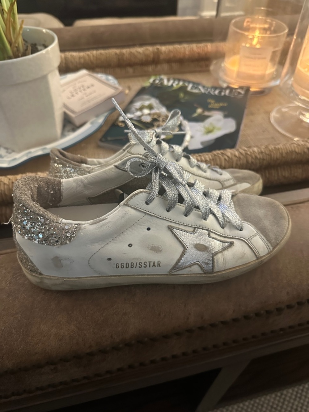 Golden Goose White & Silver Star Sneakers 36 (authentic) beautiful. GGDB/SSTAR